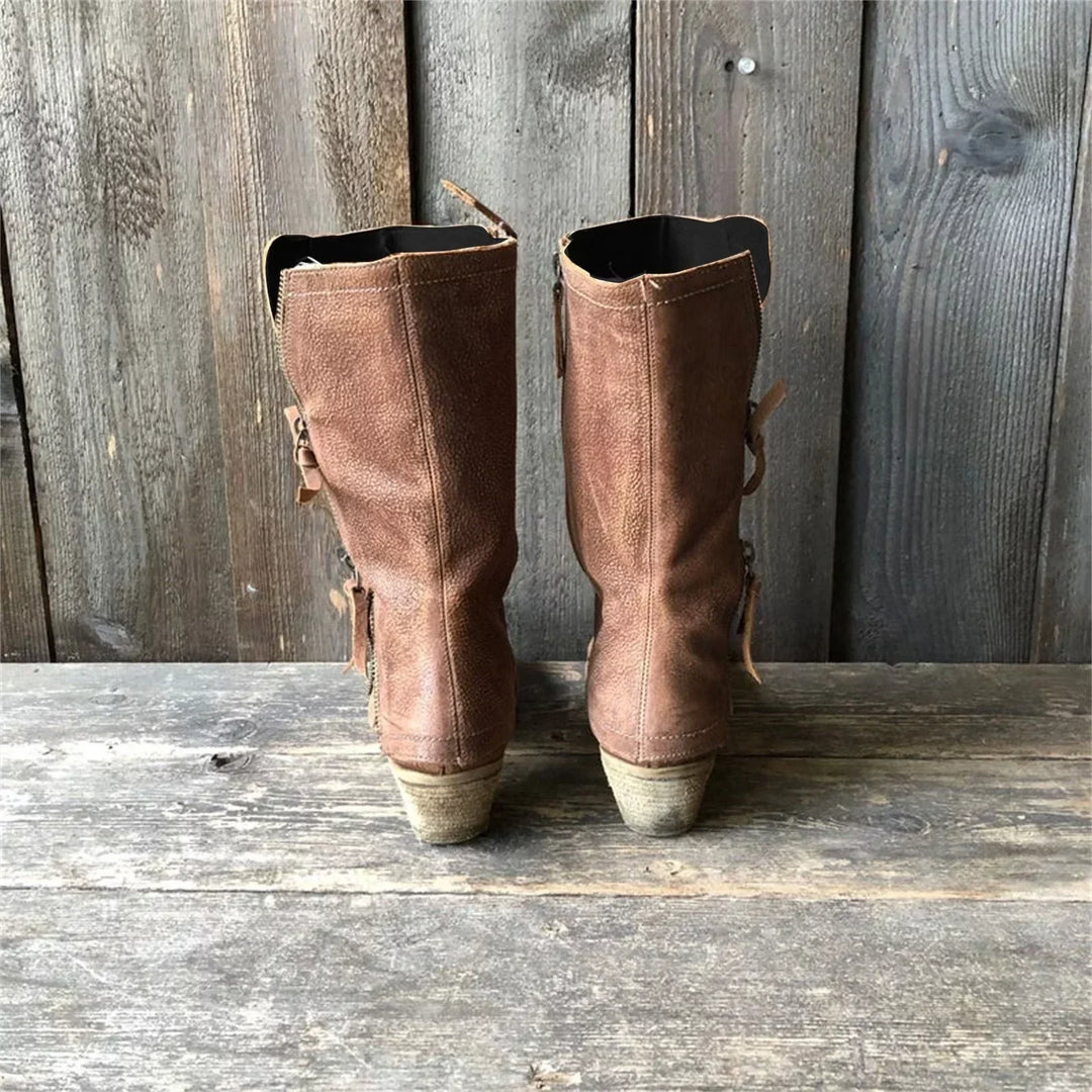 LA VENECIA | Amparo™ - Botas Vaqueras de Invierno para Mujer con Forro Cálido y Tacón