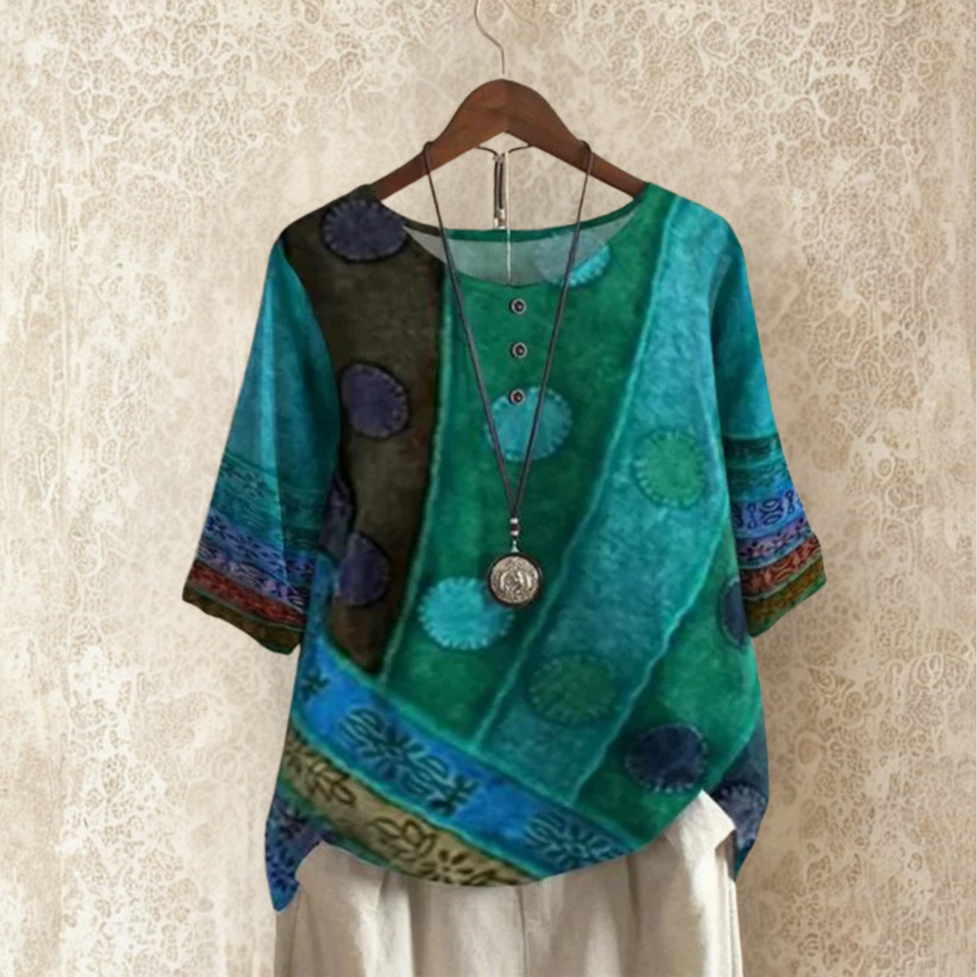 LA VENECIA | Alba™ - Blusa Bohemia Colorida