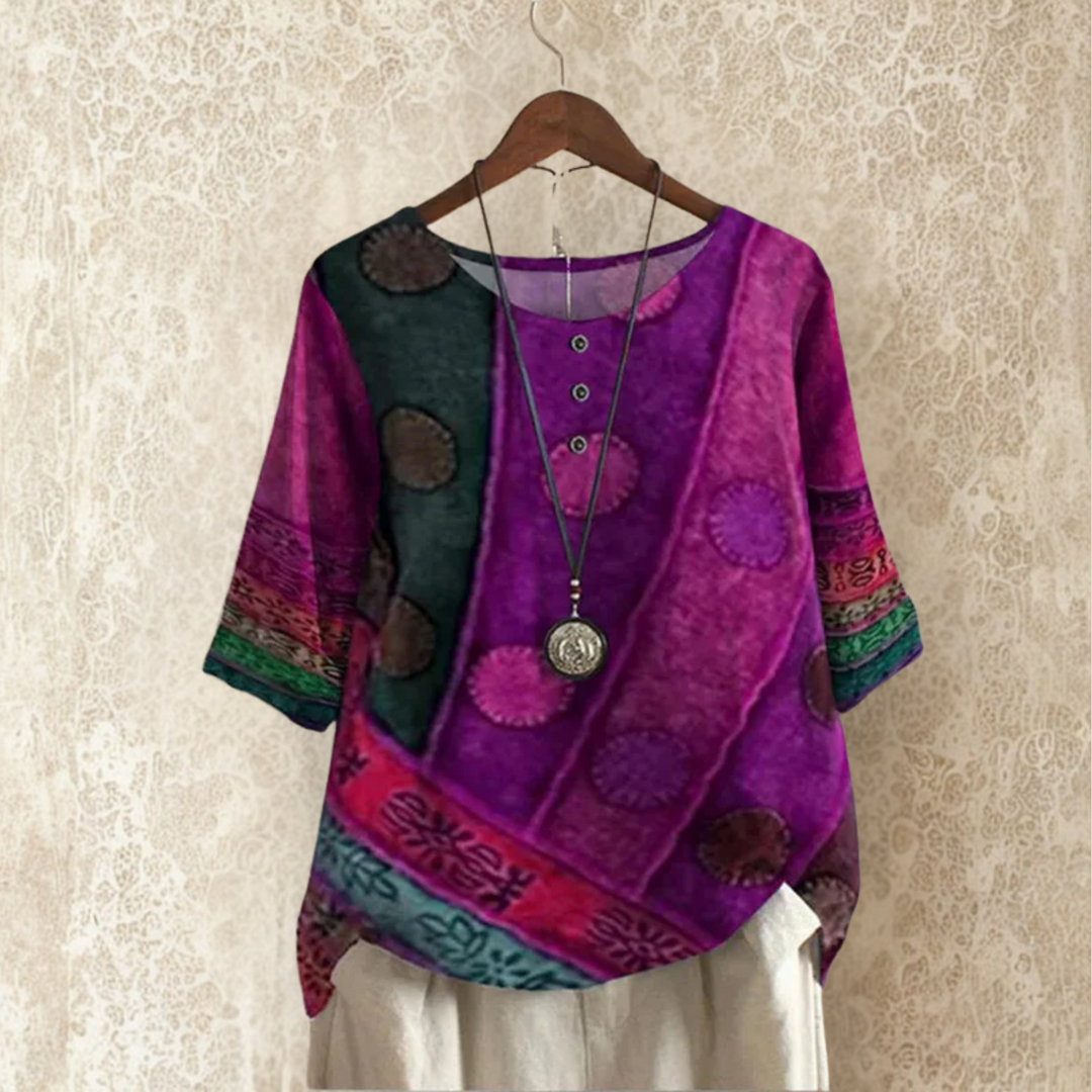 LA VENECIA | Alba™ - Blusa Bohemia Colorida
