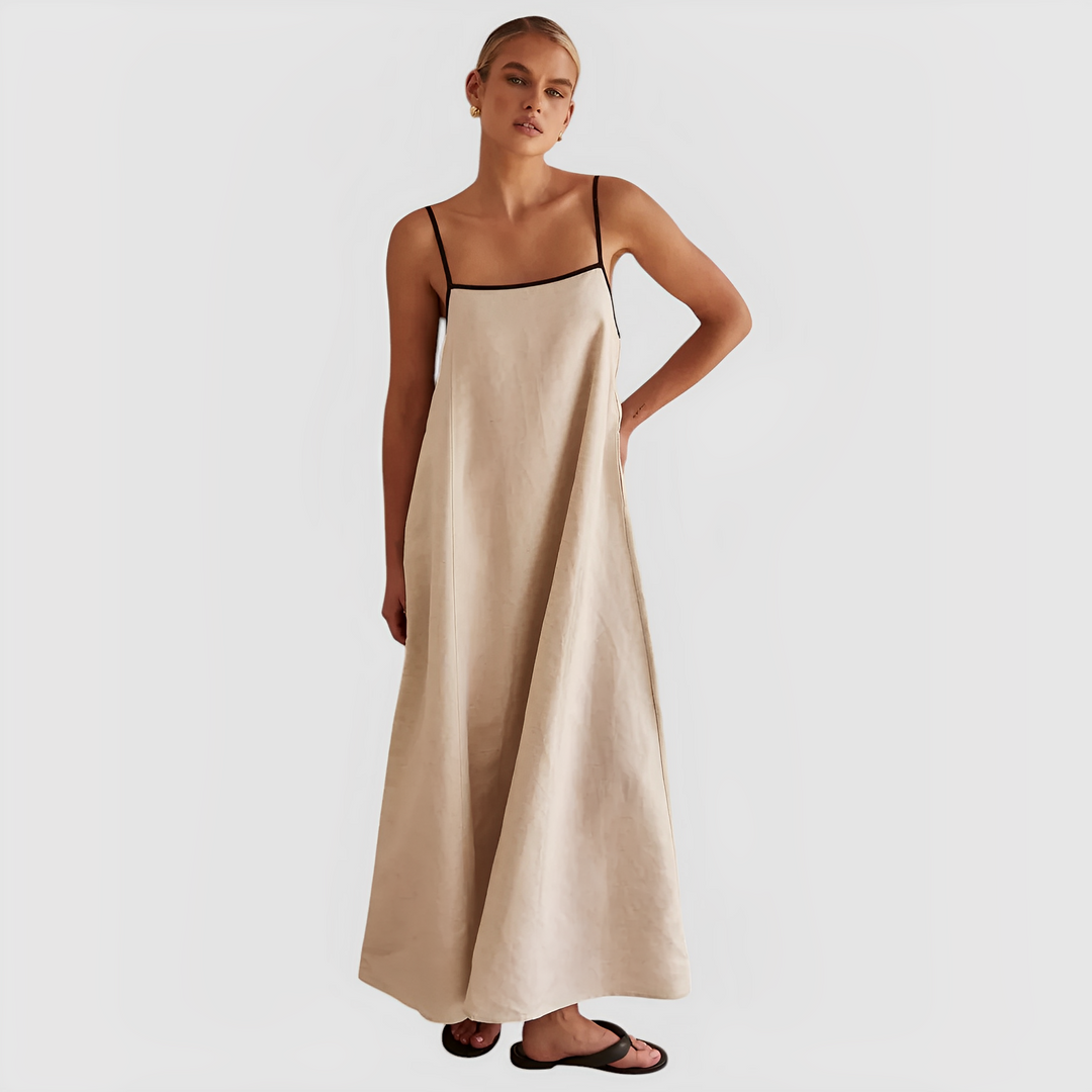 Vestido MAXI - Arena y Sombra