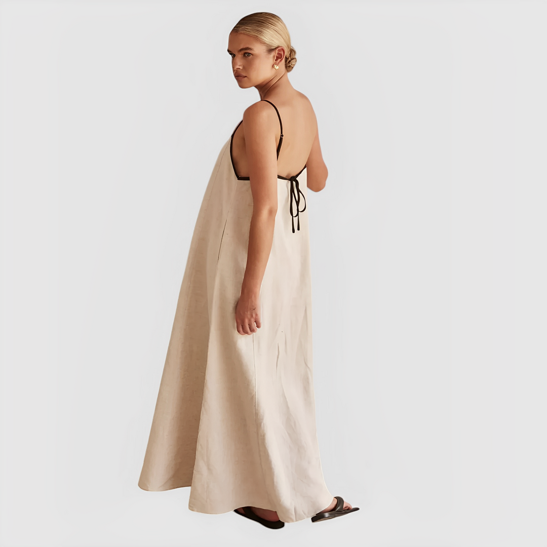 Vestido MAXI - Arena y Sombra