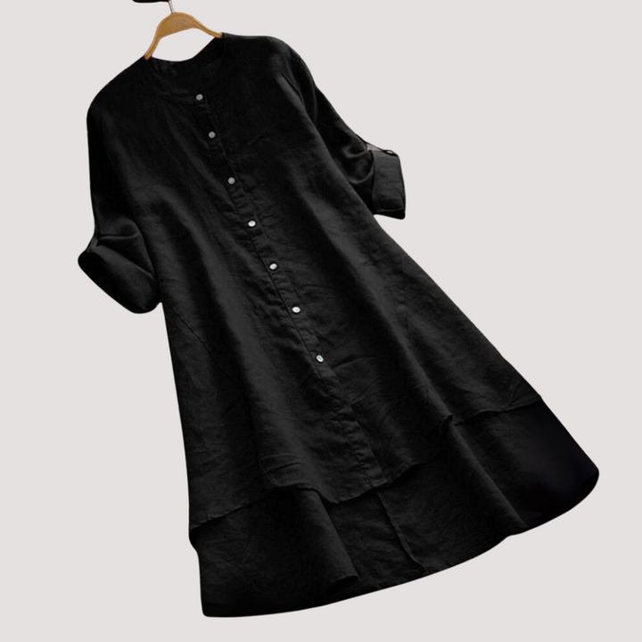 LA VENECIA | Noa™ - Vestido Camisa Casual de Lino