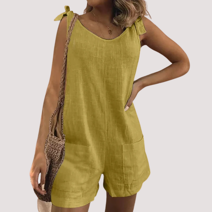 LA VENECIA | Silvia™ - Romper con Lazos en los Hombros y Bolsillos