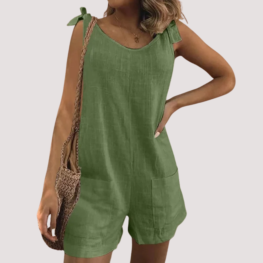 LA VENECIA | Silvia™ - Romper con Lazos en los Hombros y Bolsillos