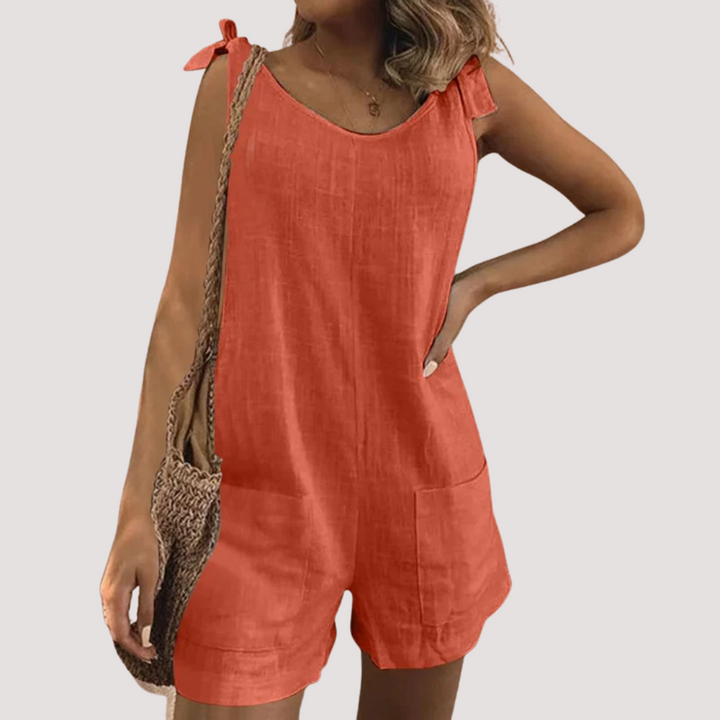 LA VENECIA | Silvia™ - Romper con Lazos en los Hombros y Bolsillos