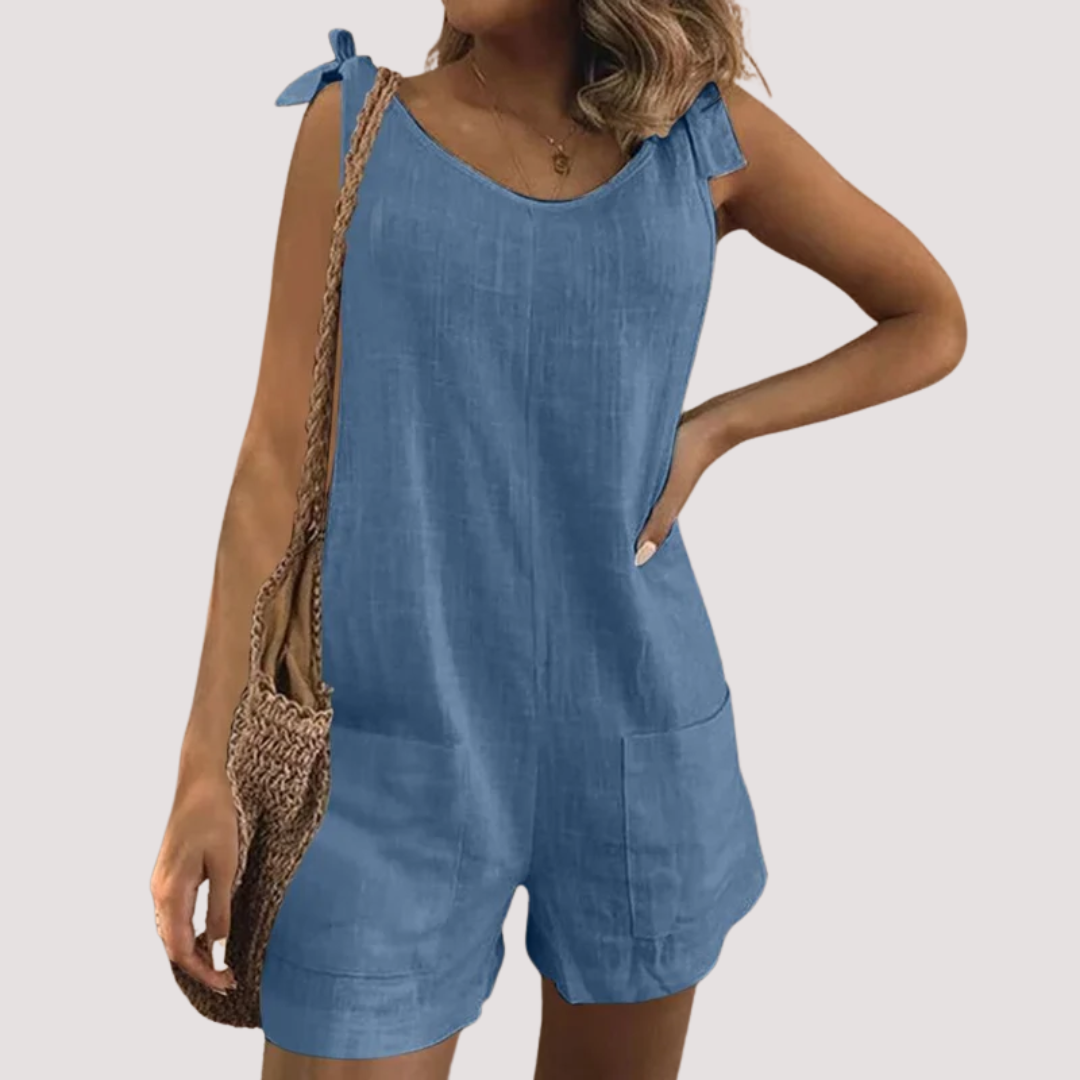 LA VENECIA | Silvia™ - Romper con Lazos en los Hombros y Bolsillos