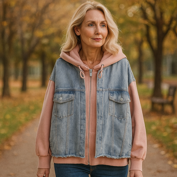 LA VENECIA | Valeria™ - Chaqueta con Capucha de Denim