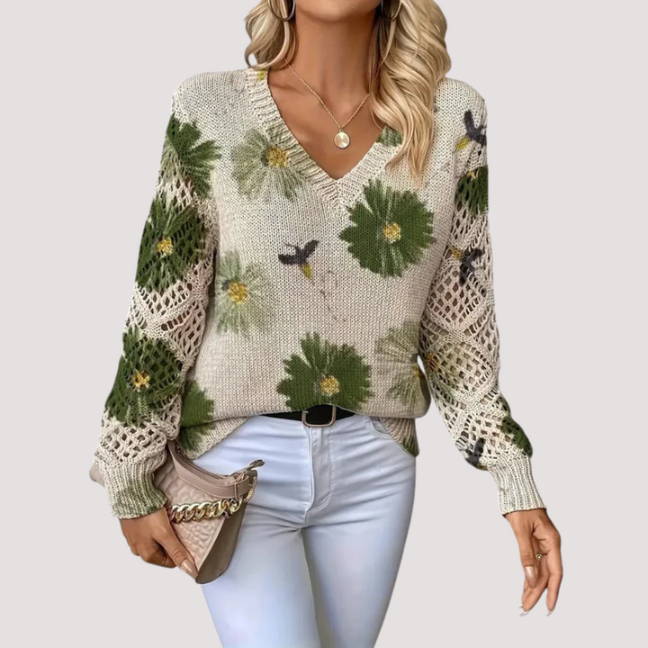 LA VENECIA | Elena™ - Jersey Elegante con Diseño Floral