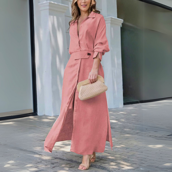 LA VENECIA | Elisa™ - Vestido Largo Elegante con Escote en V