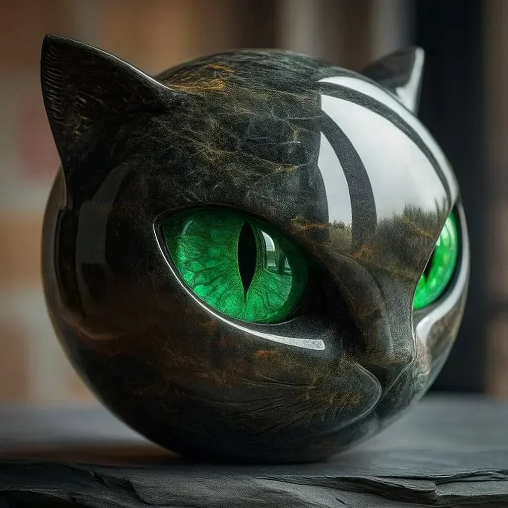 LA VENECIA | Luna™ - Escultura de Cabeza de Gato Mística