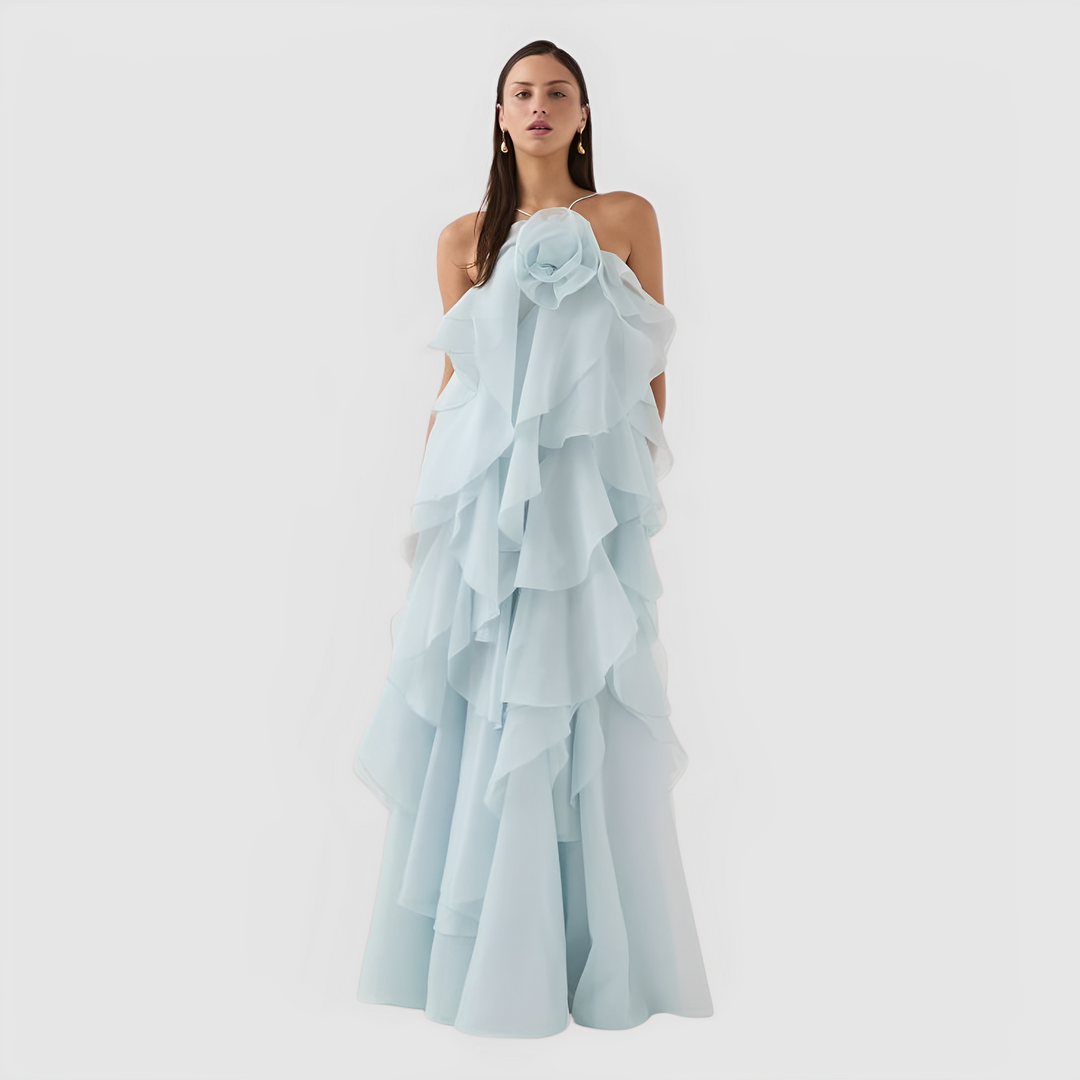 Vestido MAXI - Brisa Flor de Agua