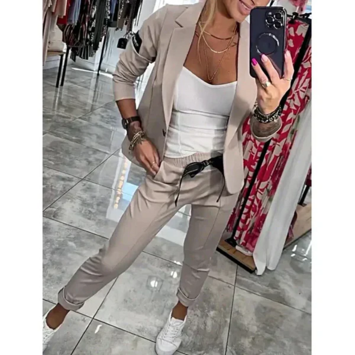 LA VENECIA | Gema™ - Conjunto a Medida con Blazer Suave y Pantalones Jogger Relajados