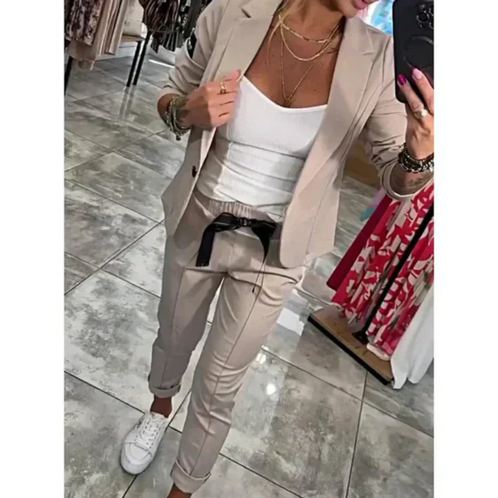LA VENECIA | Gema™ - Conjunto a Medida con Blazer Suave y Pantalones Jogger Relajados