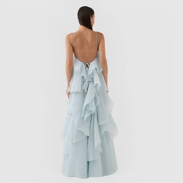Vestido MAXI - Brisa Flor de Agua