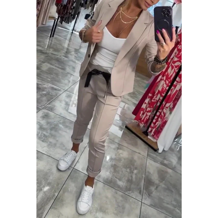 LA VENECIA | Gema™ - Conjunto a Medida con Blazer Suave y Pantalones Jogger Relajados