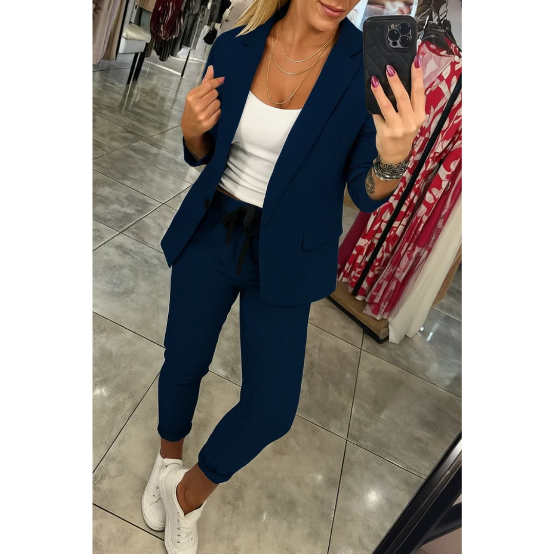 LA VENECIA | Gema™ - Conjunto a Medida con Blazer Suave y Pantalones Jogger Relajados