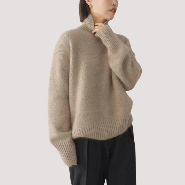 LA VENECIA | Fabiola™ - Jersey de Cuello Alto en Cashmere