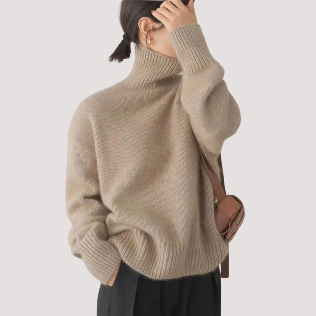 LA VENECIA | Fabiola™ - Jersey de Cuello Alto en Cashmere