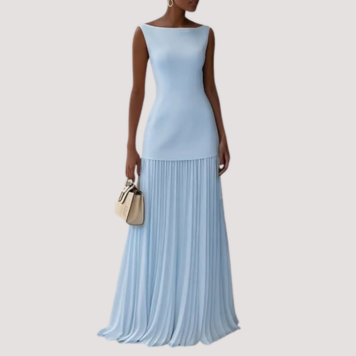 LA VENECIA | Lucrecia™ - Vestido Largo Plisado sin Mangas