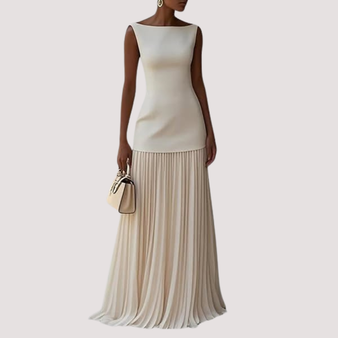 LA VENECIA | Lucrecia™ - Vestido Largo Plisado sin Mangas