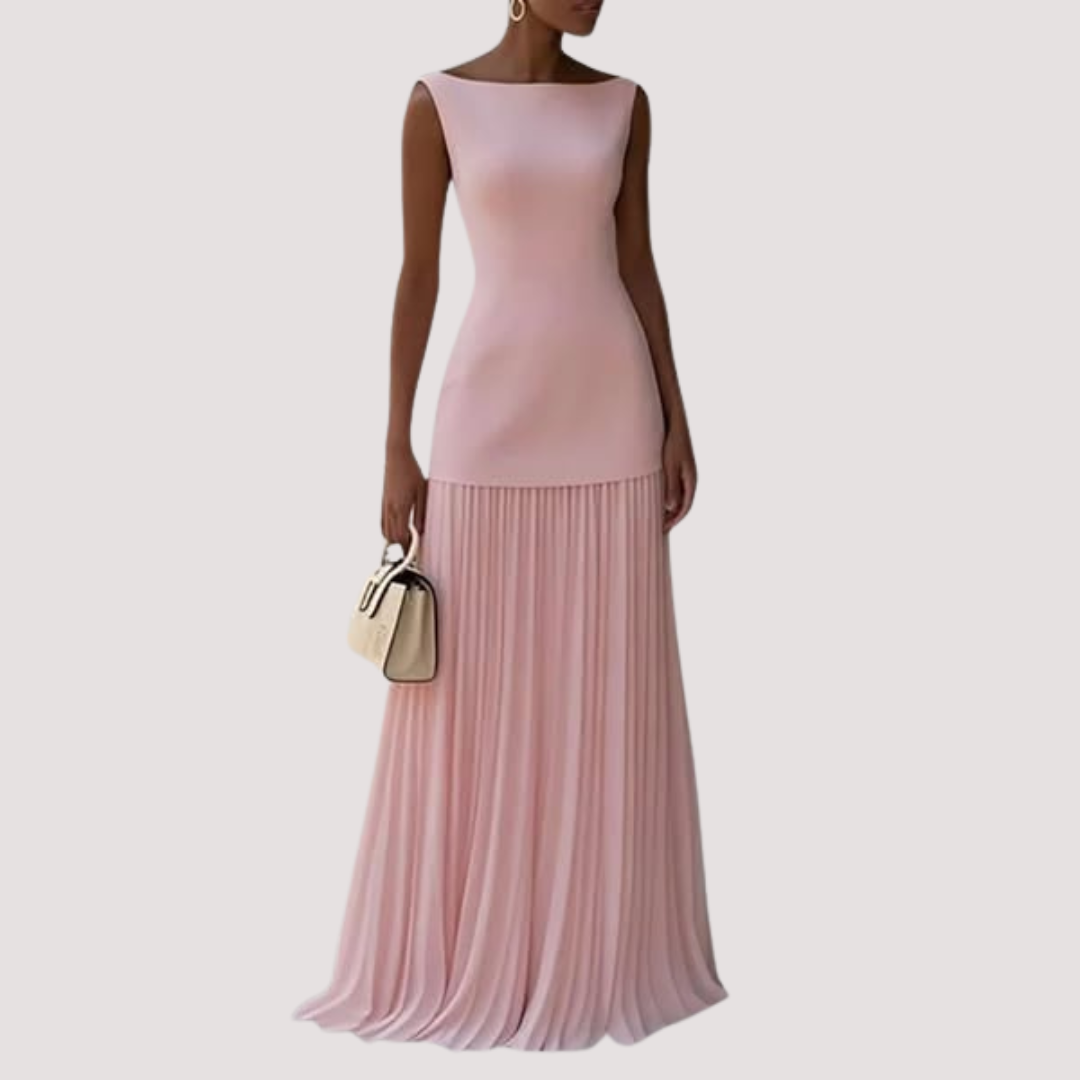LA VENECIA | Lucrecia™ - Vestido Largo Plisado sin Mangas