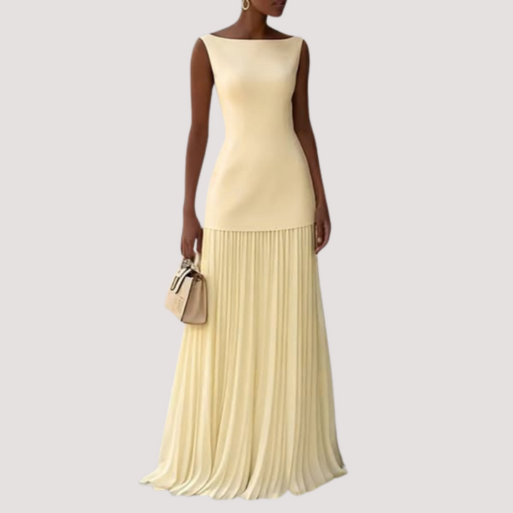 LA VENECIA | Lucrecia™ - Vestido Largo Plisado sin Mangas