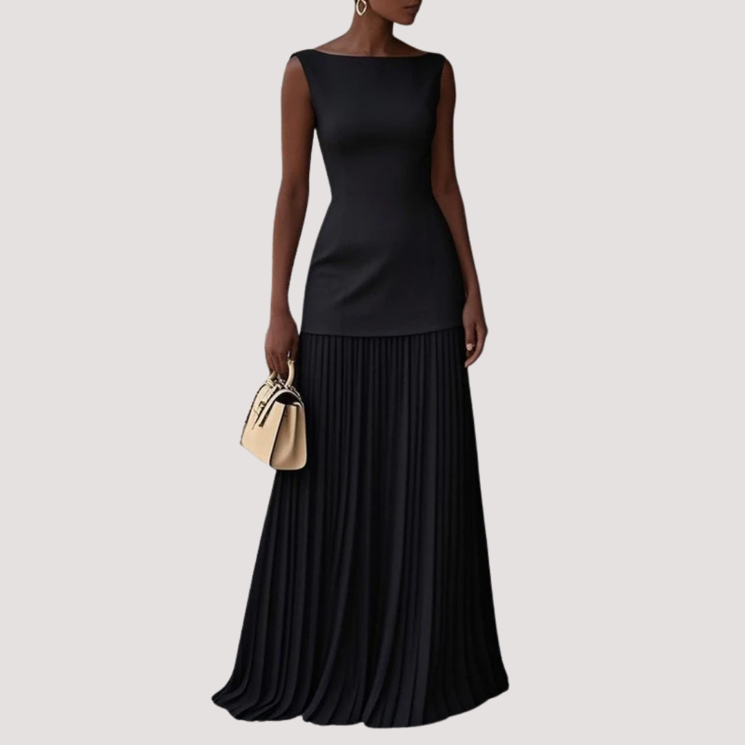 LA VENECIA | Lucrecia™ - Vestido Largo Plisado sin Mangas