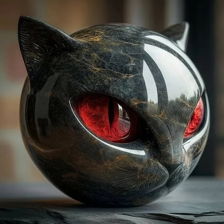 LA VENECIA | Luna™ - Escultura de Cabeza de Gato Mística