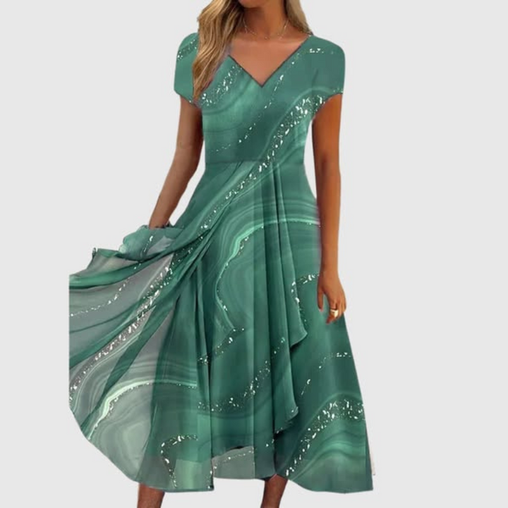 LA VENECIA | Francisca™ - Vestido Midi Elegante con Escote en V