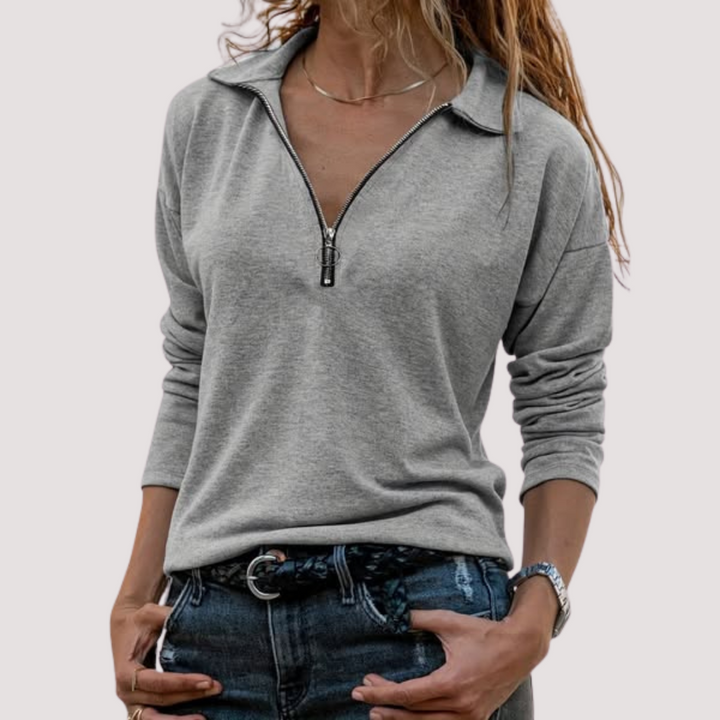 LA VENECIA | Jacinta™ - Suéter de Mujer con Cremallera Media