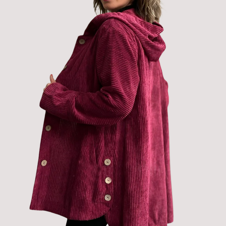 LA VENECIA | Blanca™ - Chaqueta Acogedora de Pana con Capucha