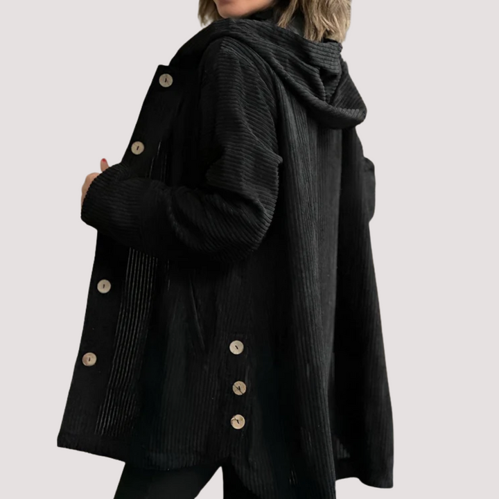 LA VENECIA | Blanca™ - Chaqueta Acogedora de Pana con Capucha