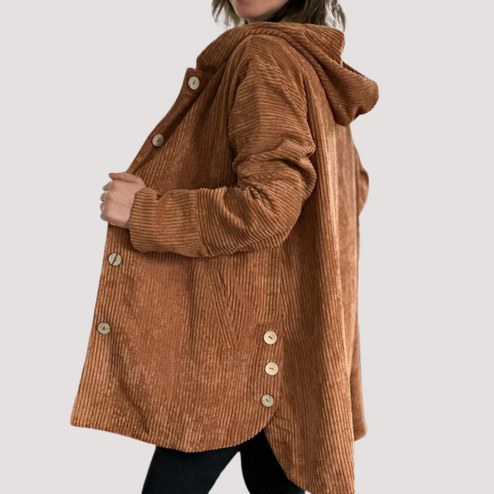 LA VENECIA | Blanca™ - Chaqueta Acogedora de Pana con Capucha