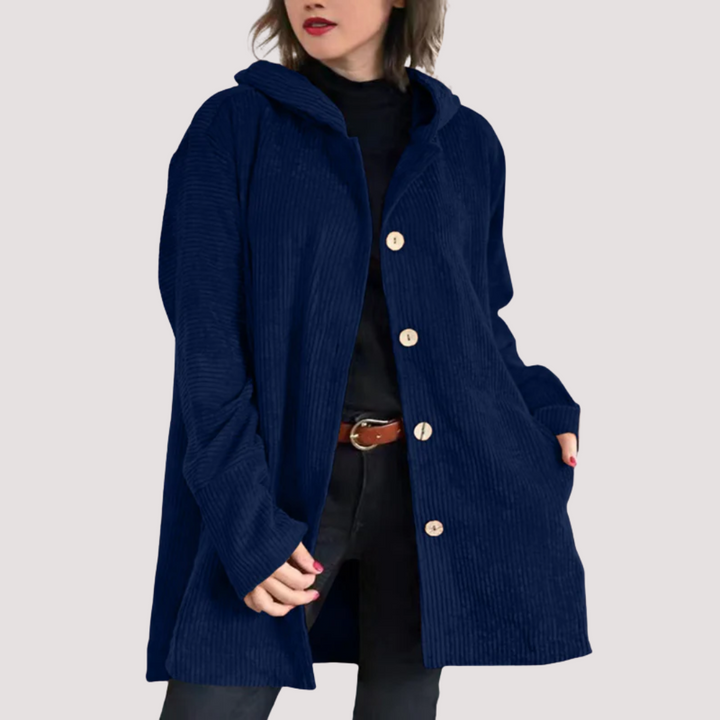LA VENECIA | Blanca™ - Chaqueta Acogedora de Pana con Capucha