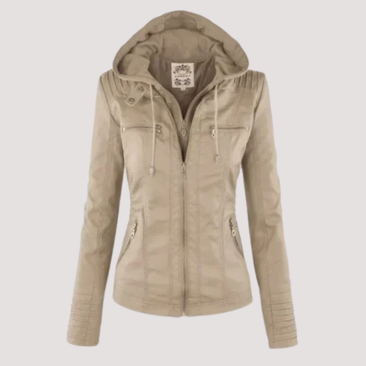 LA VENECIA | Laura™- Chaqueta Moderna de Piel Sintética con Capucha