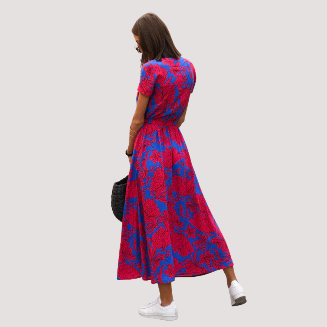 LA VENECIA | Aina™ - Vestido Midi Cruzado Floral