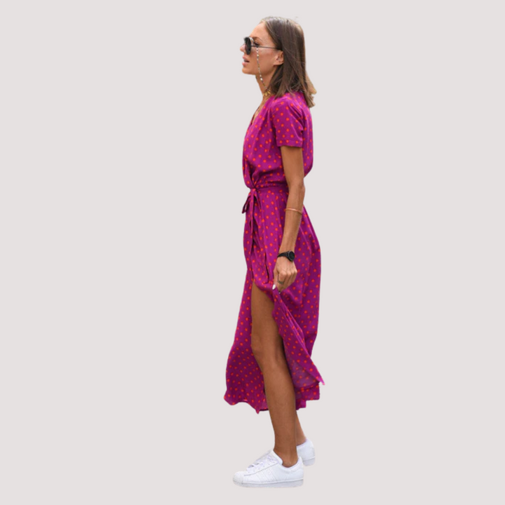 LA VENECIA | Aina™ - Vestido Midi Cruzado Floral