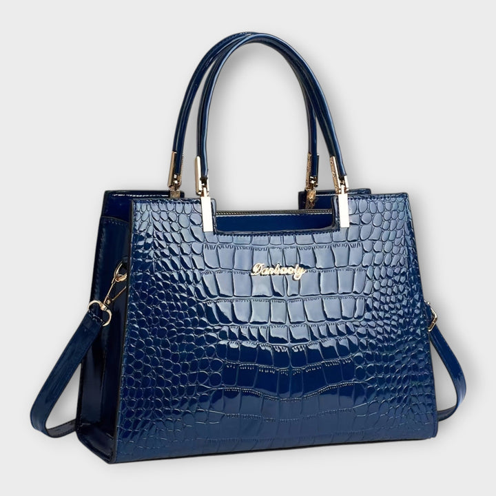 LA VENECIA |  Deolinda™ – Bolso de mano con patrón brillante de cocodrilo