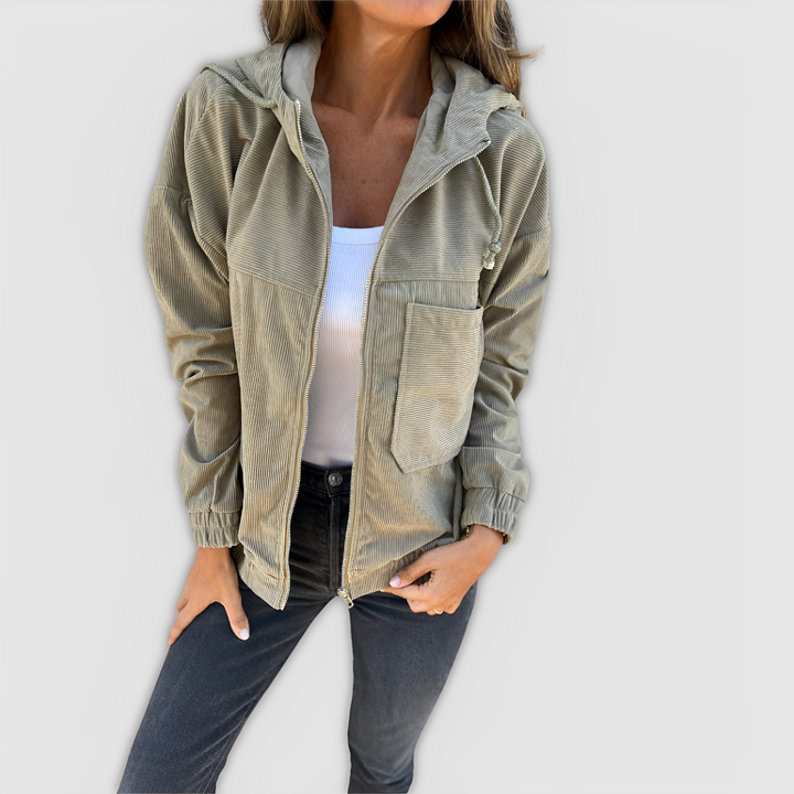 LA VENECIA | Laia™ - Chaqueta de Pana con Capucha y Cremallera