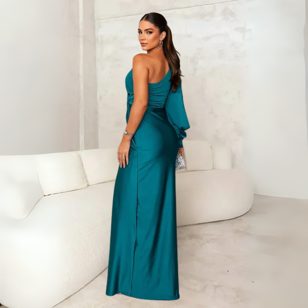 LA VENECIA | Zara™ - Vestido Largo Elegante de Un Solo Hombro