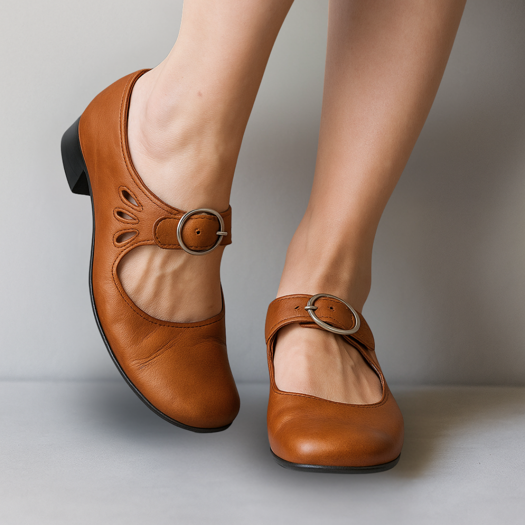 LA VENECIA | Victoria™ - Zapatos planos ortopédicos de cuero