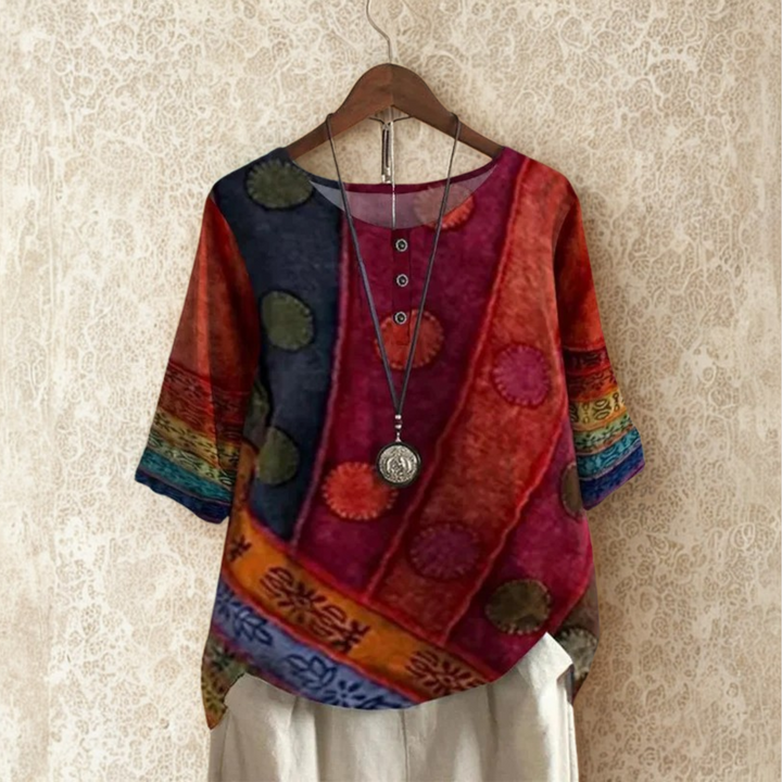 LA VENECIA | Alba™ - Blusa Bohemia Colorida