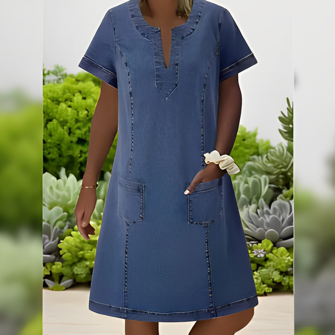 Vestido MIDI - Mar Azul