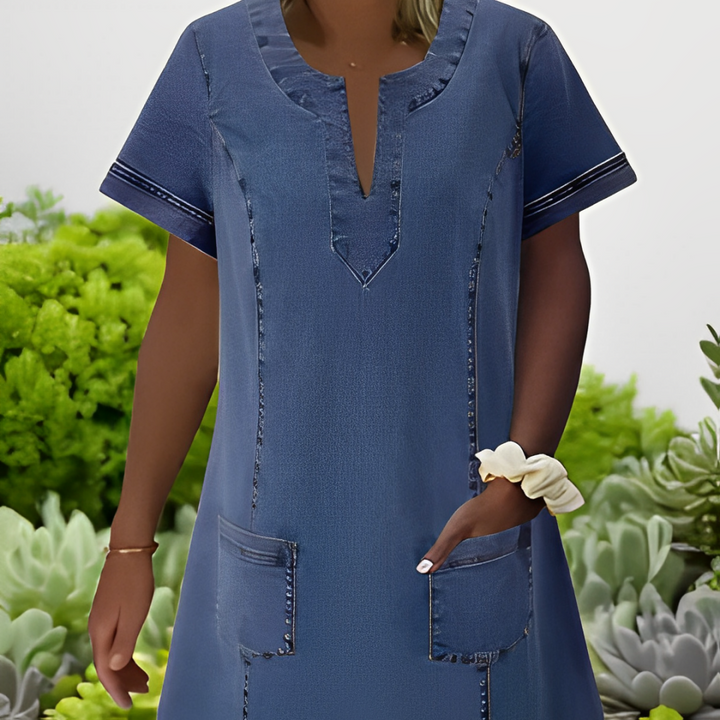 Vestido MIDI - Mar Azul