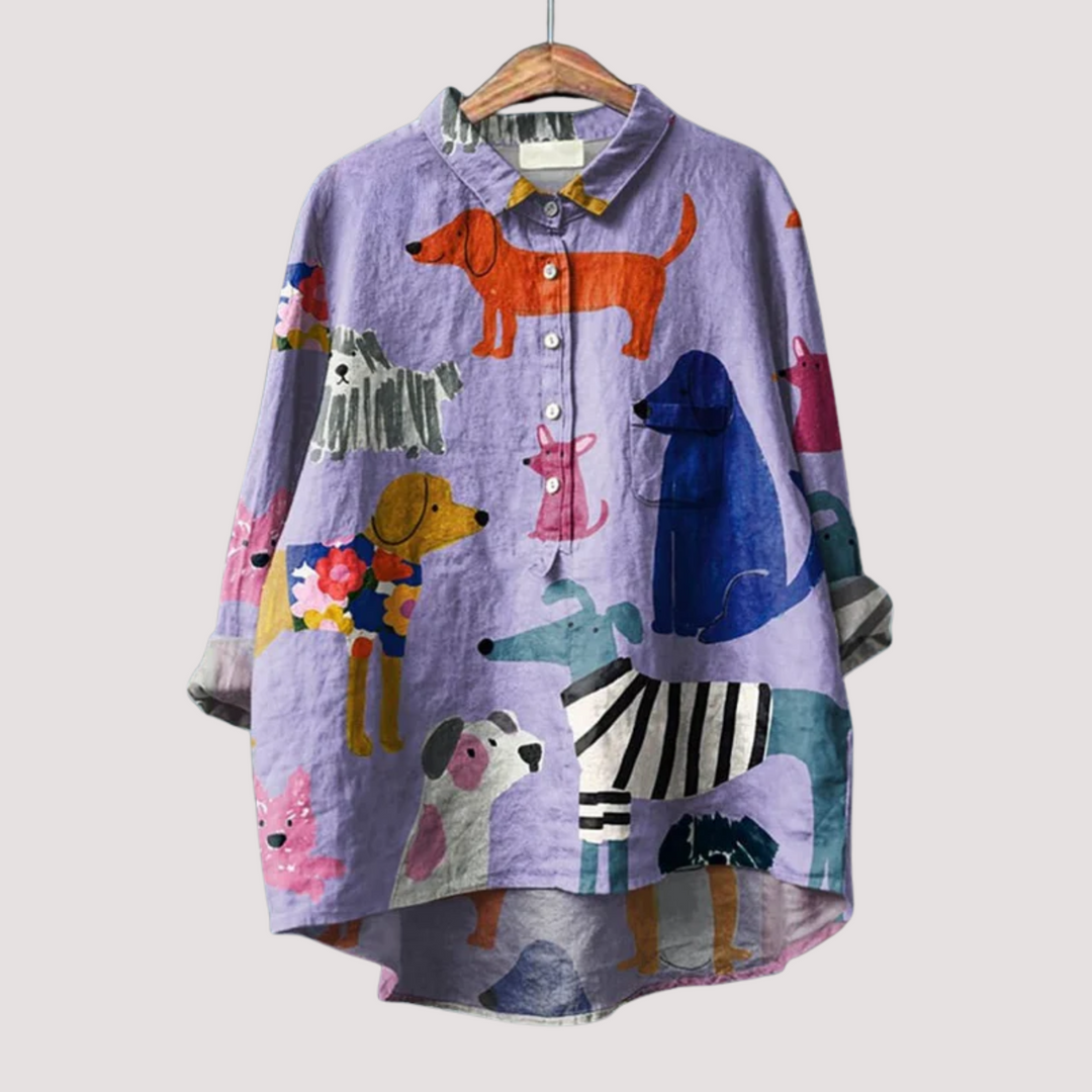 LA VENECIA | Ángela™ - Blusa de Cachorros Coloridos