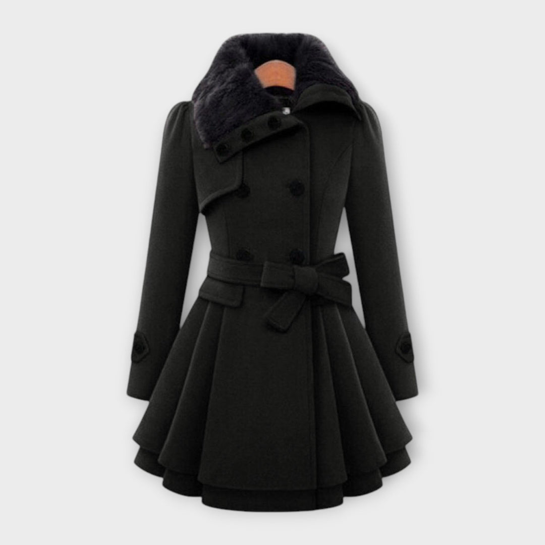 LA VENECIA | Emma™ - Abrigo Elegante con Cuello de Piel Sintética