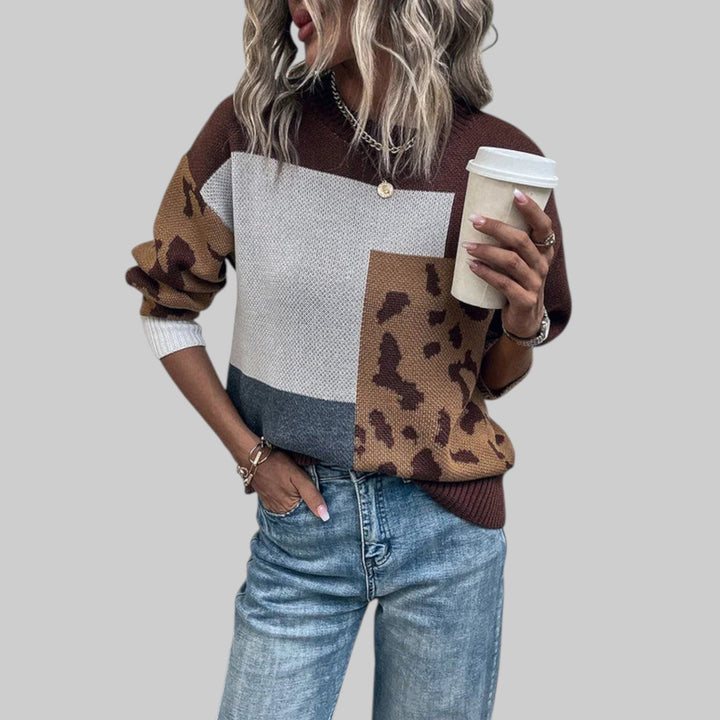 Le clair - camiseta vintage leopardo patchwork