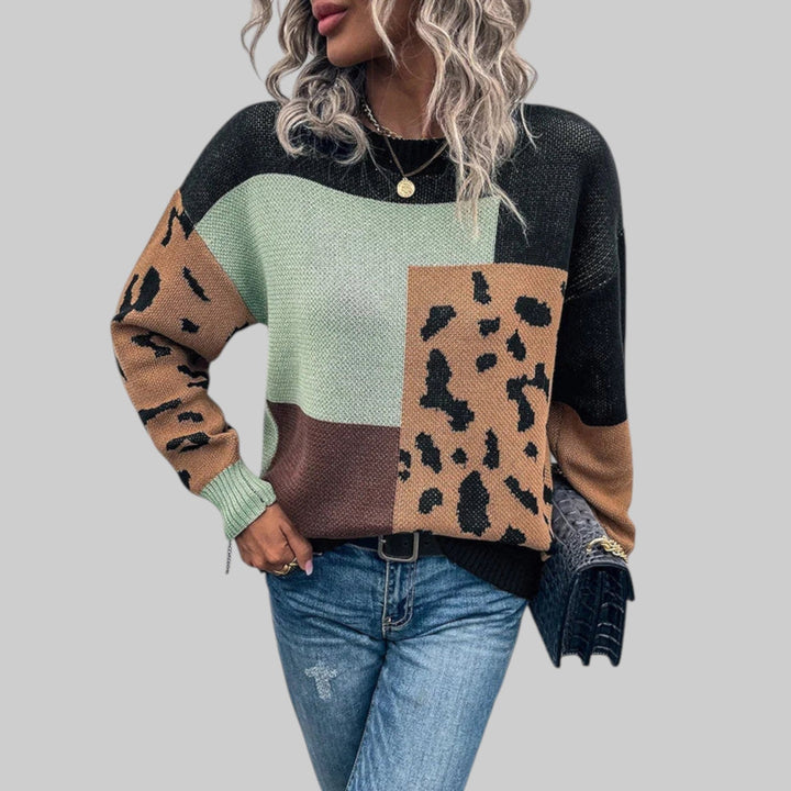 Le clair - camiseta vintage leopardo patchwork