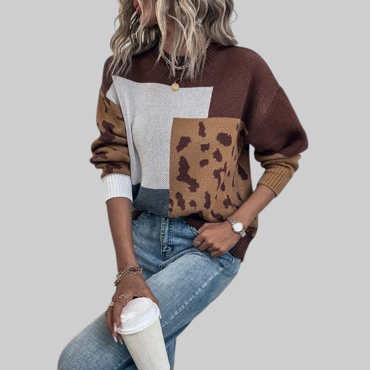 Le clair - camiseta vintage leopardo patchwork