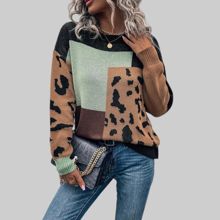 Le clair - camiseta vintage leopardo patchwork
